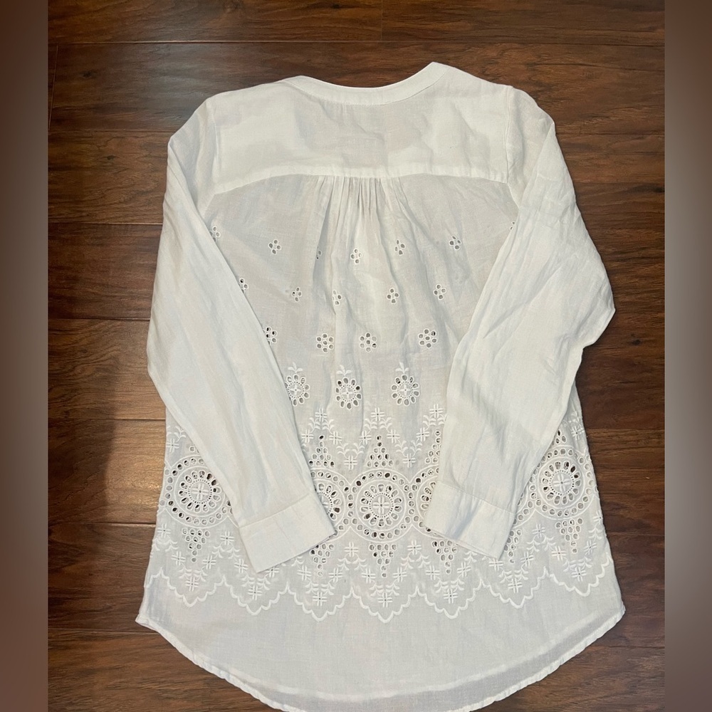 Karen Kane White Eyelet Blouse Size S - Picture 4 of 4